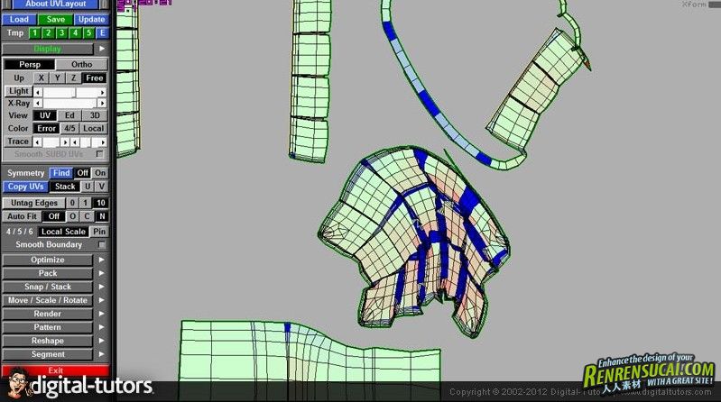 《UVLayout贴图制作与Maxwell渲染教程》Digital-Tutors Texturing Techniques in U...