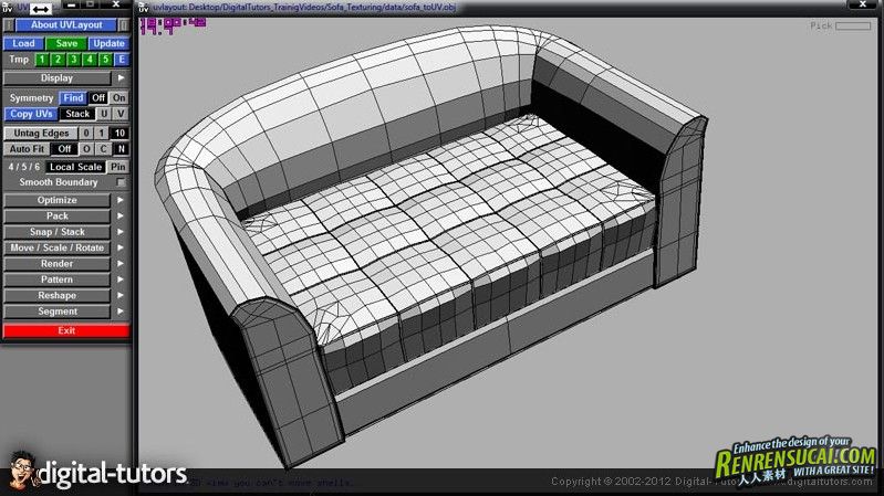 《UVLayout贴图制作与Maxwell渲染教程》Digital-Tutors Texturing Techniques in U...