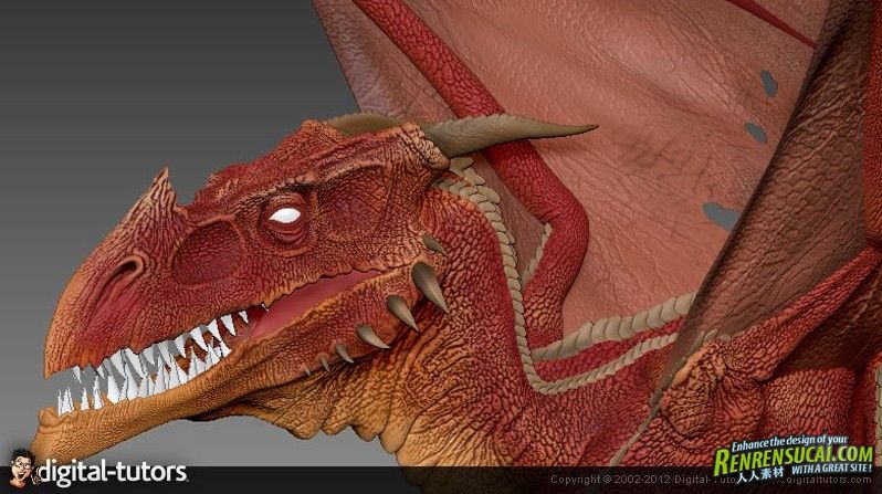 《ZBrush科幻巨龙制作教程》Digital-Tutors Creating a Fantasy Dragon in ZBrush