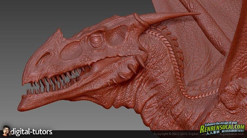 《ZBrush科幻巨龙制作教程》Digital-Tutors Creating a Fantasy Dragon in ZBrush