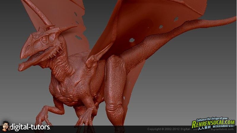 《ZBrush科幻巨龙制作教程》Digital-Tutors Creating a Fantasy Dragon in ZBrush