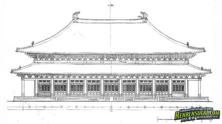 中国古典建筑线图