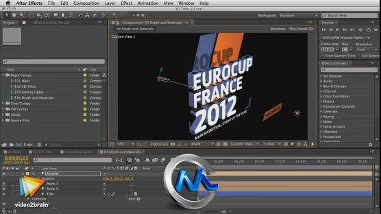 《AE电视包装体育节目教程》video2brain After Effects Artist in Action Eran Ste...