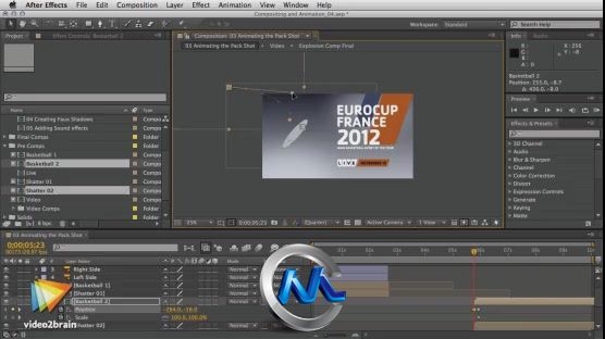 《AE电视包装体育节目教程》video2brain After Effects Artist in Action Eran Ste...