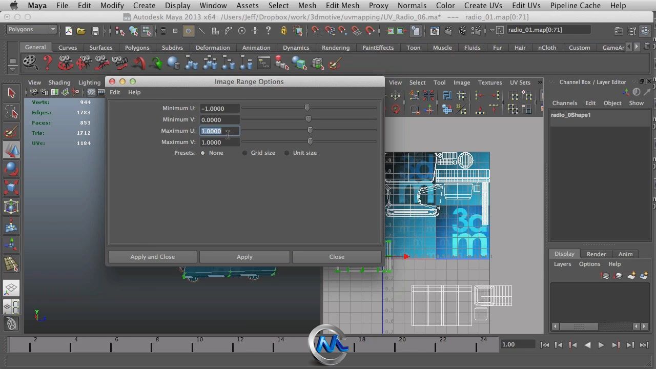 《Maya2013中UV工具使用教程》3DMotive Intro to UV Unwrapping in Maya 2013