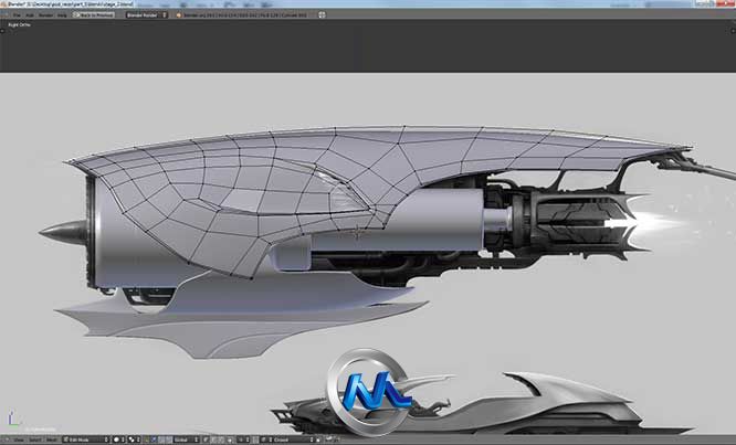 《Blender科幻赛车建模书籍》Blender Cookie Modeling a Pod Racer in Blender Cit...