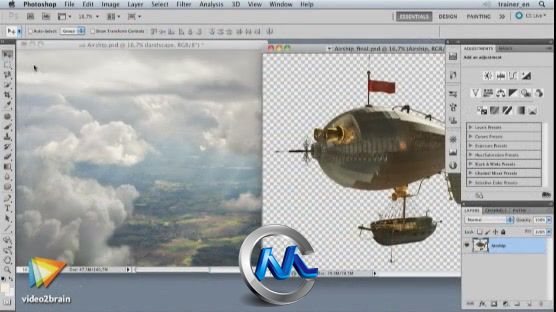 《PS艺术家实例教程-飞艇》video2brain Photoshop Artist in Action Uli Staigers ...