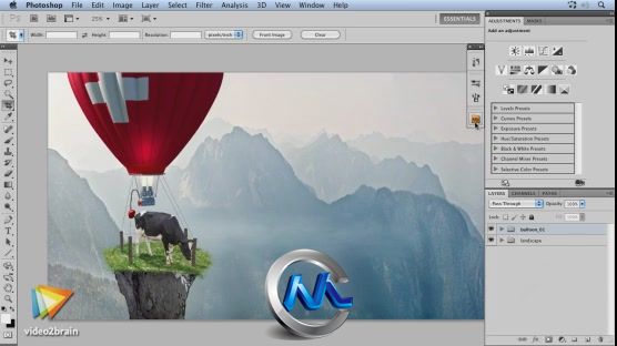 《Photoshop艺术家实例教程-云山自然》video2brain Photoshop Artist in Action Ul...