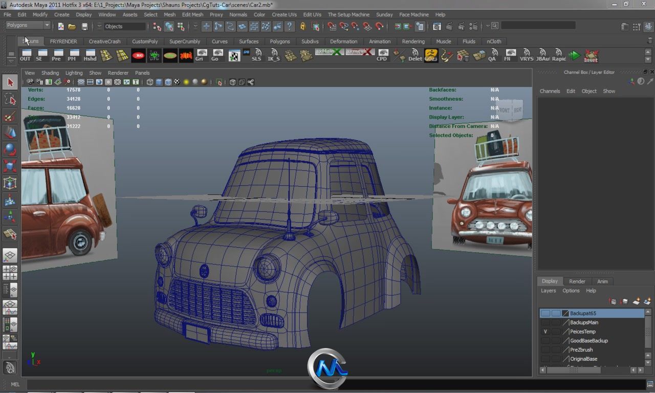 《Maya制作个性汽车视频教程》CGTuts+ Create A Stylized Car In Maya