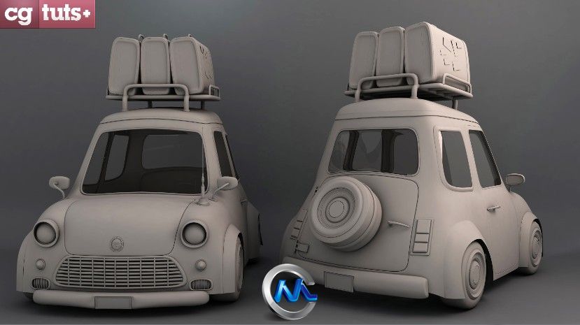 《Maya制作个性汽车视频教程》CGTuts+ Create A Stylized Car In Maya