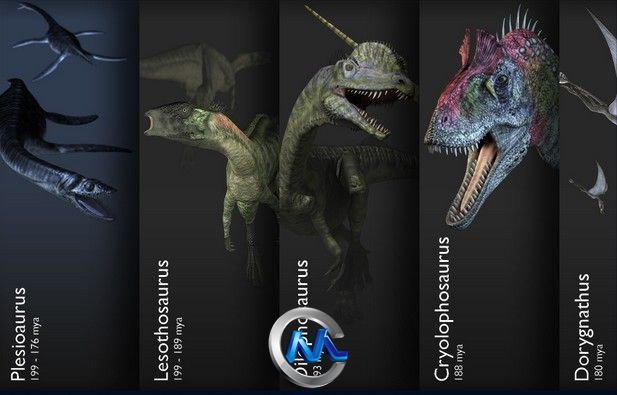 《恐龙3D模型与贴图合辑》All Dinosaurs 3D Models