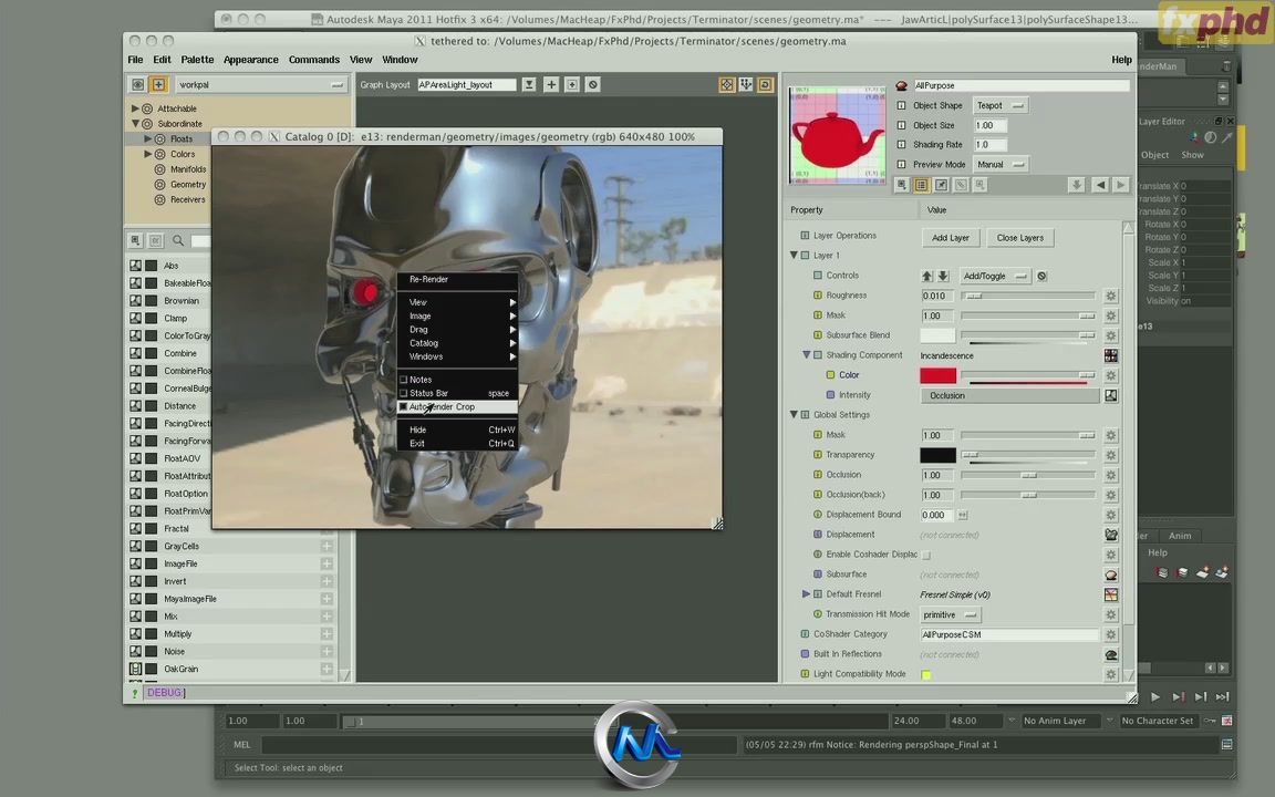 《Renderman渲染器高级视频教程》FXPHD RMS101 Introduction to Renderman Studio