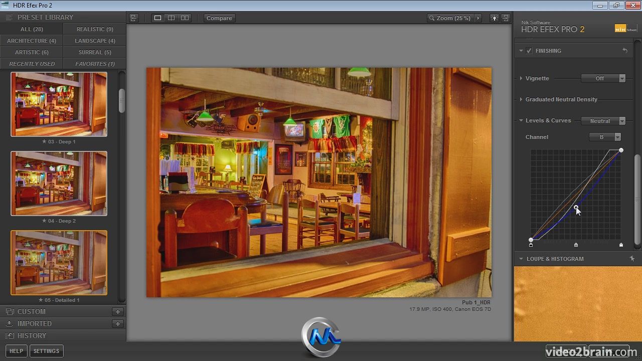 《摄影图像后期HDR成像视频教程》video2brain Nik HDR Efex Pro 2.0 Workshop English