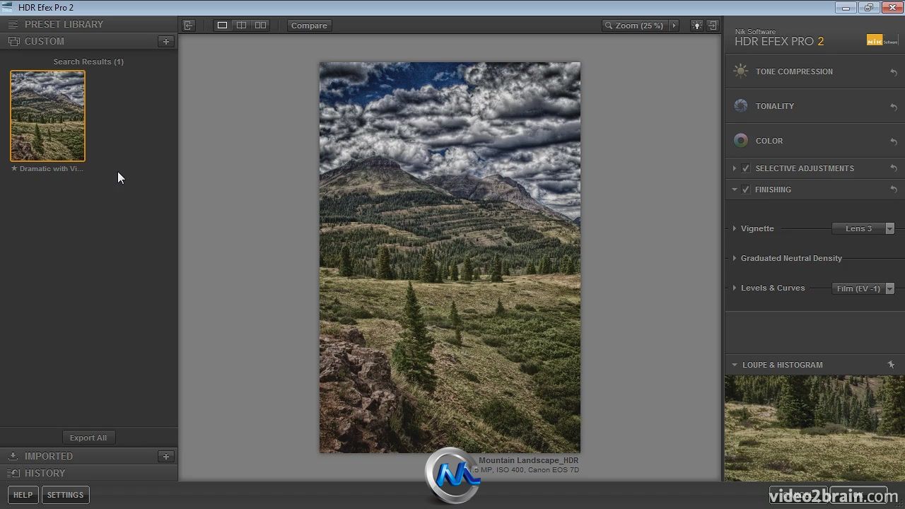 《摄影图像后期HDR成像视频教程》video2brain Nik HDR Efex Pro 2.0 Workshop English
