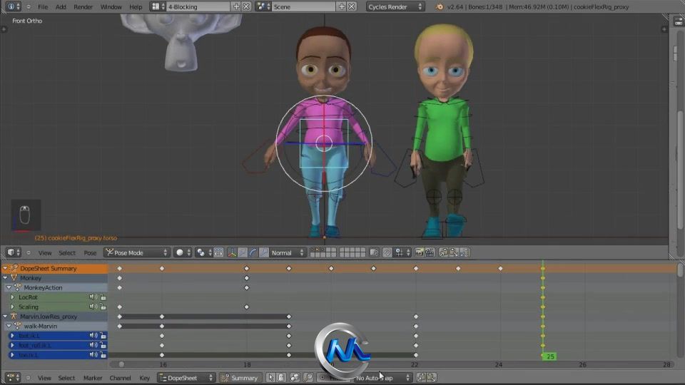 《Blender角色动画工作流程视频教程》CG Cookie Blender Animation Toolkit