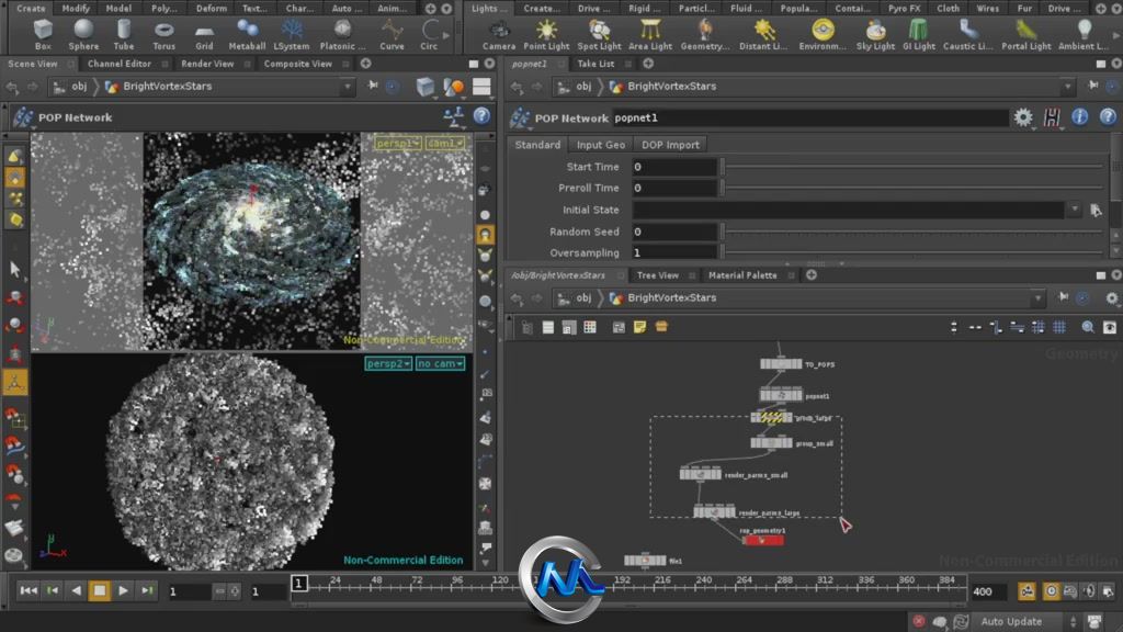 《Houdini中3D银河特效制作视频教程》cmiVFX Houdini 3D Galaxy Creation Effects