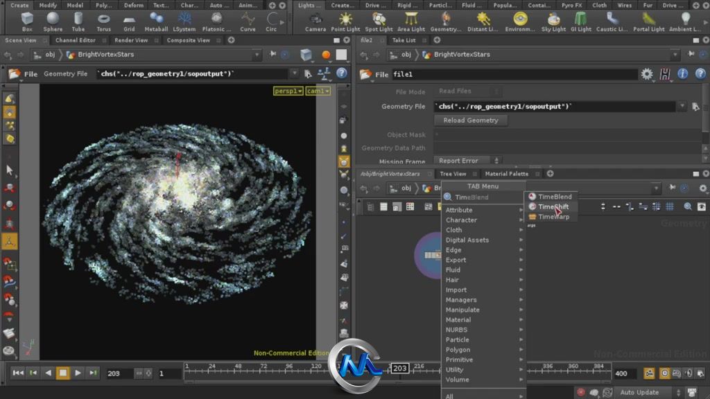 《Houdini中3D银河特效制作视频教程》cmiVFX Houdini 3D Galaxy Creation Effects