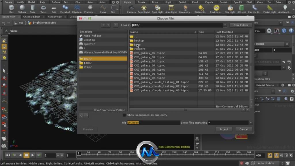 《Houdini中3D银河特效制作视频教程》cmiVFX Houdini 3D Galaxy Creation Effects