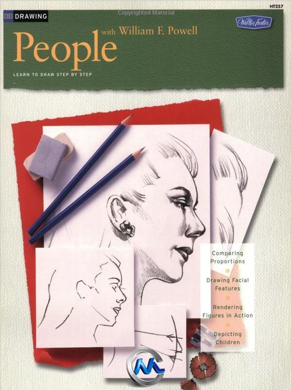 《铅笔绘画技巧书籍》Drawing People with William F. Powell