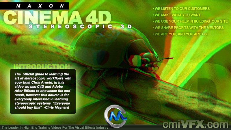 《C4D立体技术视频教程》cmiVFX Cinema 4D Stereoscopic