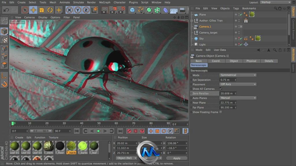 《C4D立体技术视频教程》cmiVFX Cinema 4D Stereoscopic