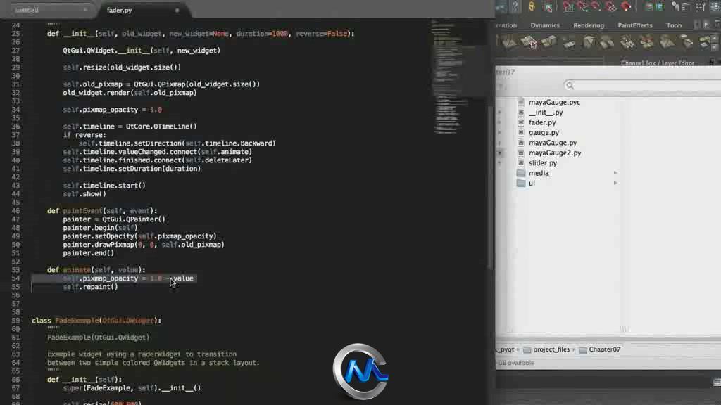 《Maya中PyQt4工具使用视频教程》cmiVFX PyQt4 UI Development for Maya
