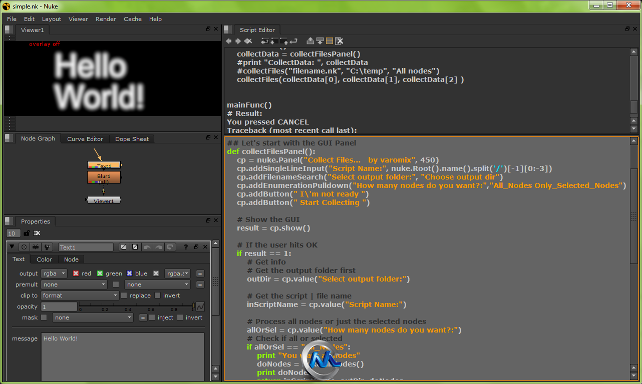 《Nuke中自定义Python工具视频教程》cmiVFX Nuke For TDs Custom Python Tools