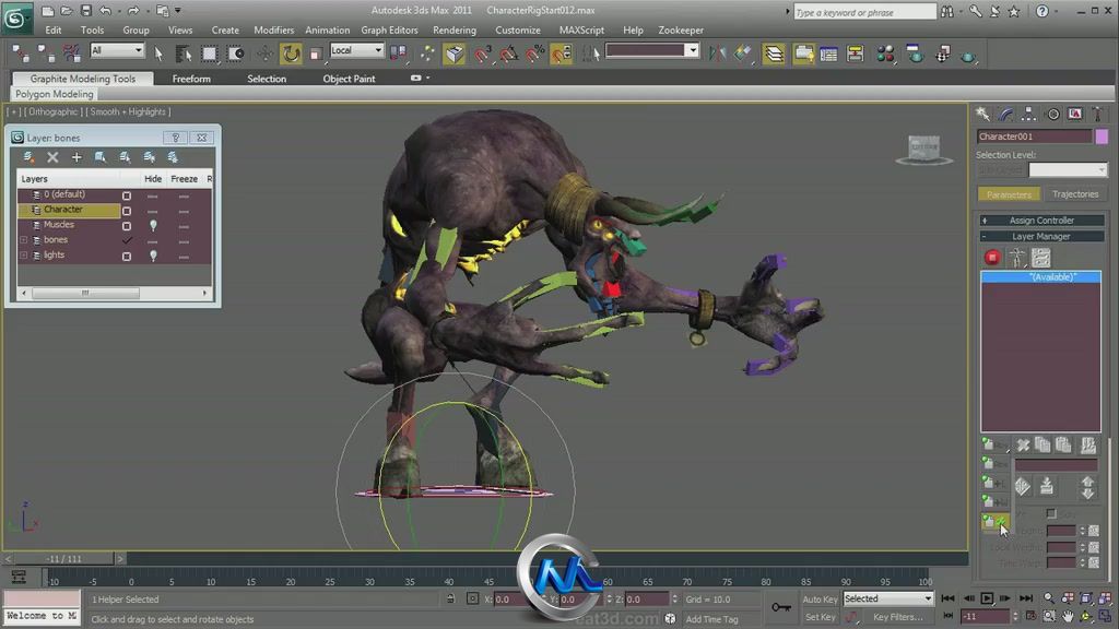 《3dsMax中角色CAT技术视频教程》cmiVFX Eat3D Autodesk 3ds Max 2011