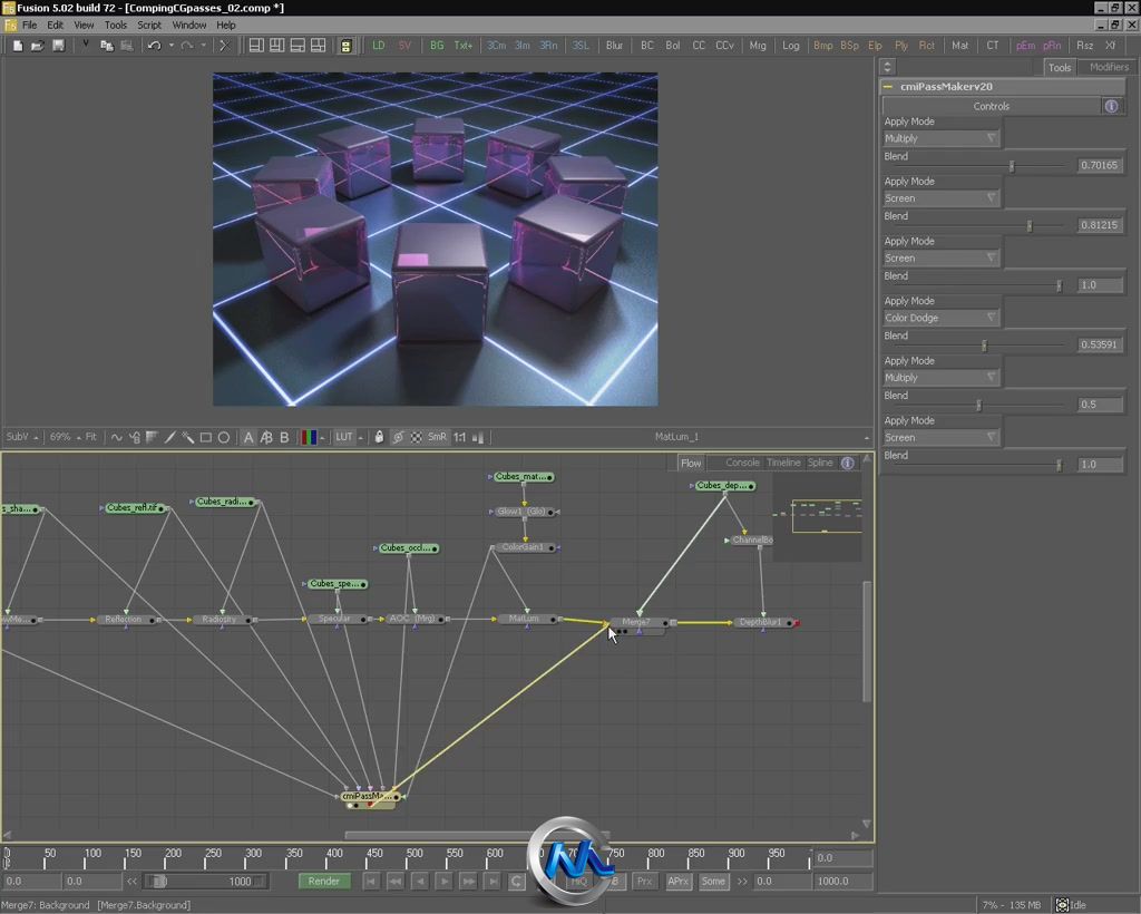 《Fusion综合训练视频教程》cmiVFX Fusion Basics