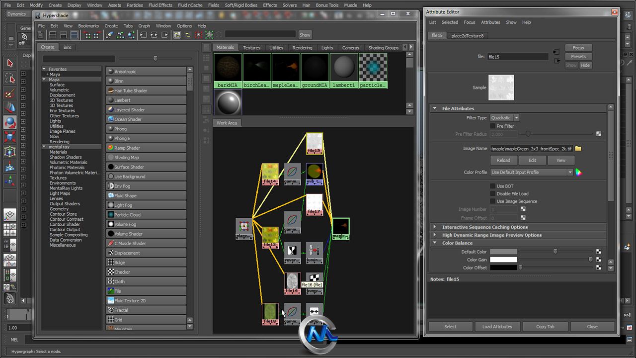 《森林制作技术4-Maya与Onyx中树木制作教程》The Gnomon Workshop Creating Trees ...