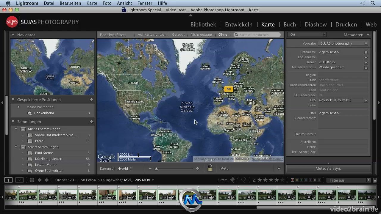 《Lightroom视频数据编辑视频教程》video2brain Lightroom Special Video German