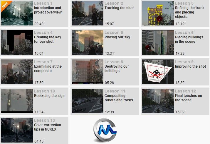 《NUKEX制作城市破坏场景特效视频教程》Digital-Tutors Destroying Urban Environm...