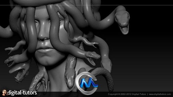 《ZBrush与Softimage制作美杜莎角色建模视频教程》Digital-Tutors Sculpting a Fan...