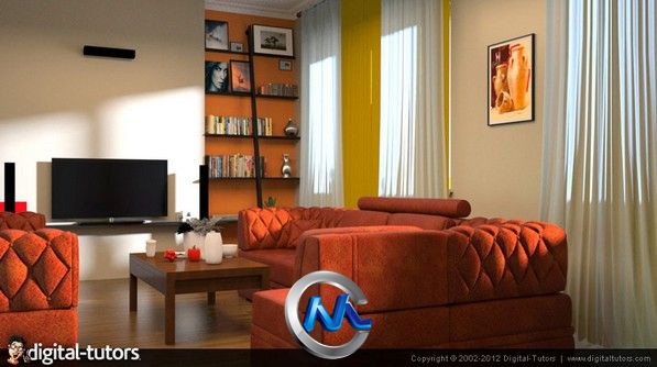 《3dsMax与MaxwellRender室内渲染视频教程》Digital-Tutors Rendering Interiors i...