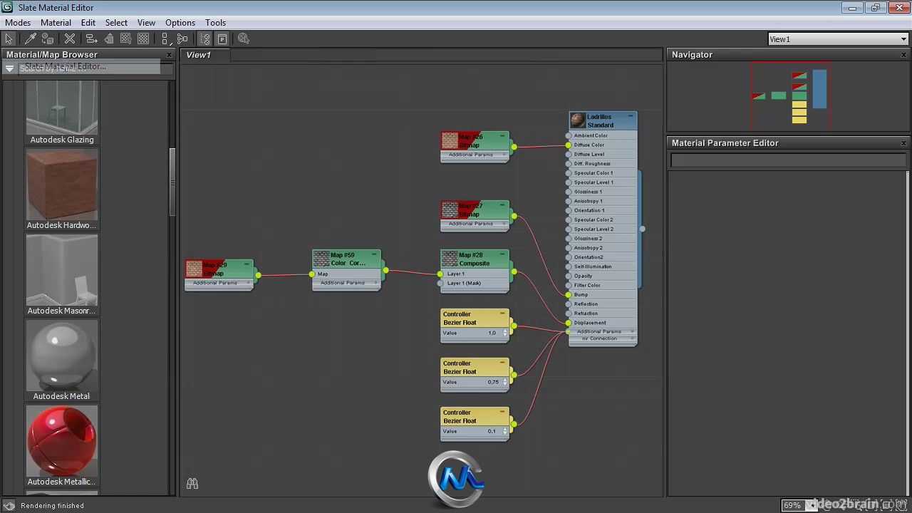 《3dsmax纹理材质制作视频教程》video2brain Textures and materials with 3D Stud...