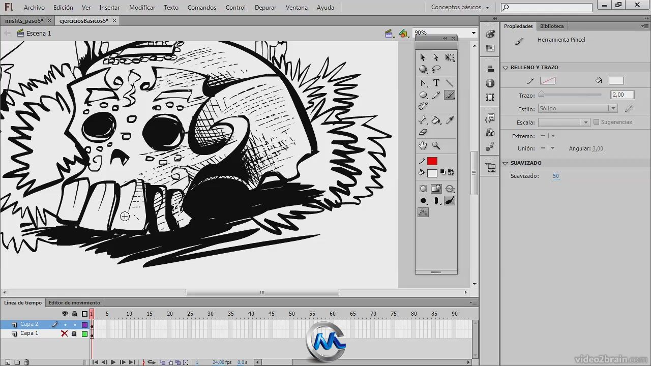 《Flash数码绘图视频教程》video2brain Digital Illustration Drawing with Flash ...