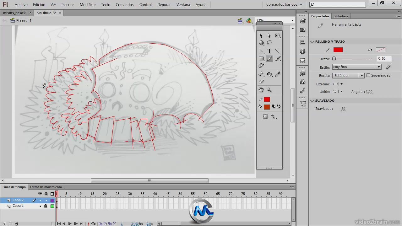 《Flash数码绘图视频教程》video2brain Digital Illustration Drawing with Flash ...