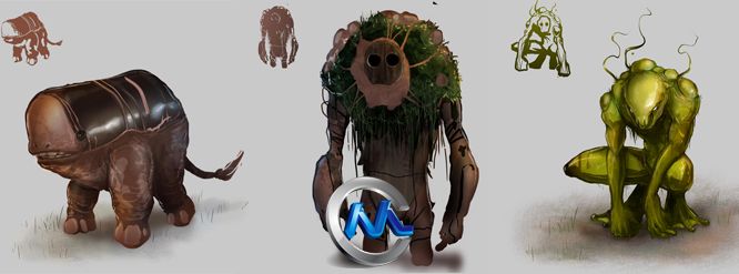 《概念艺术生物草图绘制教程》CG Cookie Concept Art The Creature