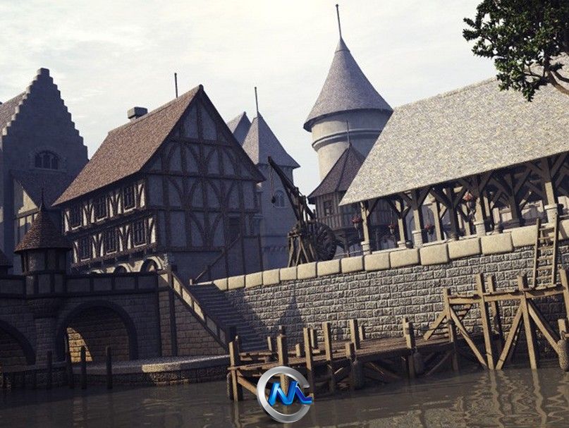 《中世纪码头模型贴图合辑》DAZ 3D Medieval Docks