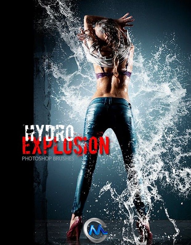 《PS惊人水花效果笔刷合辑》DAZ 3D Rons Hydro Explosion