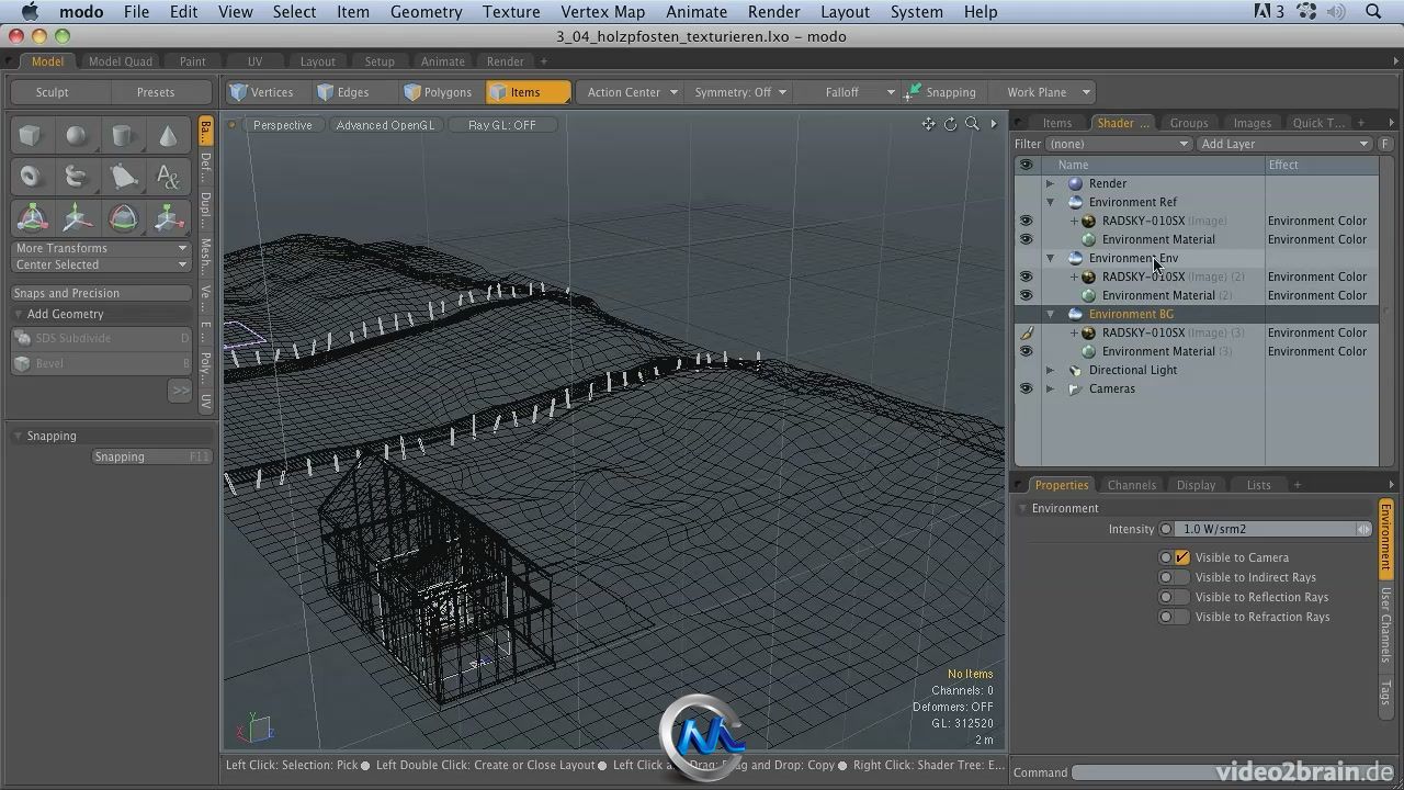 《Modo建筑设计视频教程》video2brain Modo Workshop Architecture Detailed Desig...