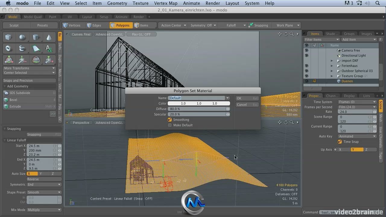 《Modo建筑设计视频教程》video2brain Modo Workshop Architecture Detailed Desig...