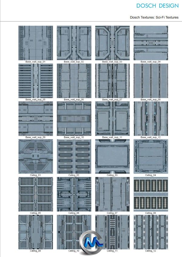 《科幻金属表片纹理贴图合辑》DOSCH Textures SciFi Textures