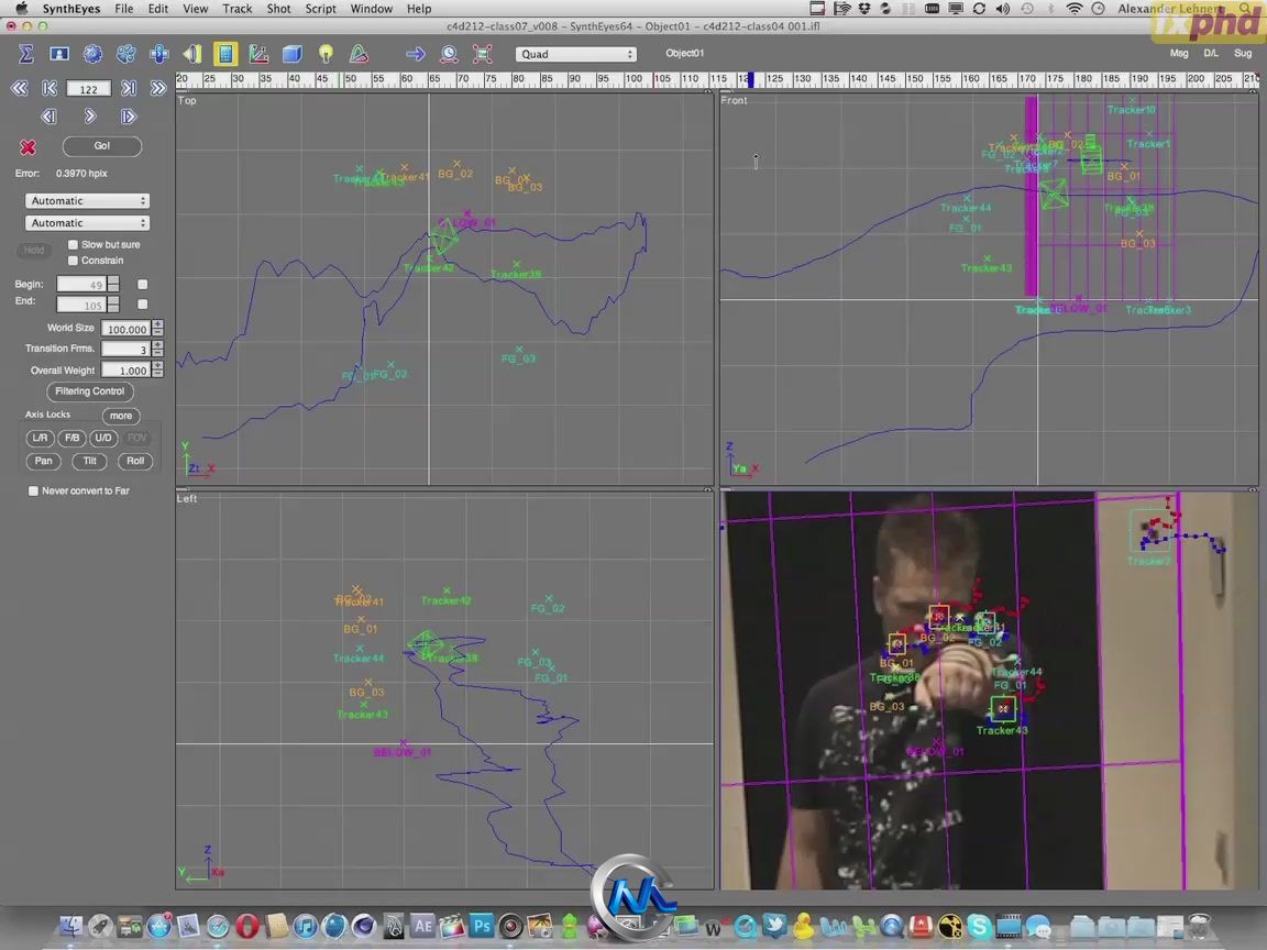 《C4D影视特效合成视频教程》FXPHD C4D212 One Man Band VFX in Cinema4D