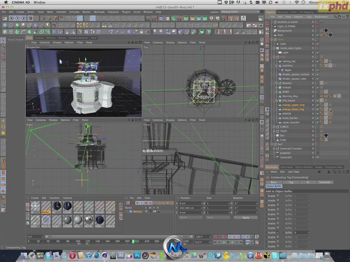 《C4D影视特效合成视频教程》FXPHD C4D212 One Man Band VFX in Cinema4D