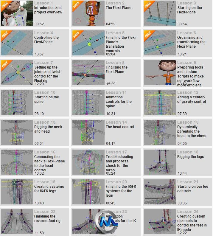 《Maya角色骨骼设定视频教程》Digital-Tutors Advanced Character Rigging in Maya