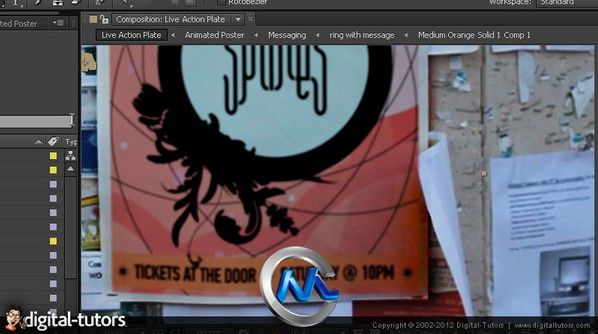 《AE实拍中海报动画合成视频教程》Digital-Tutors Compositing an Animated Poster...