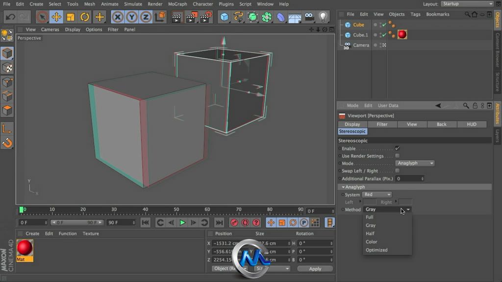 【第十四期中文语音翻译教程】《C4D立体电影技术教程》人人素材才字幕组