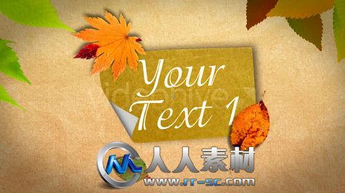 《温馨秋叶相册AE模板》Videohive Slideshow Golden Autumn 697875