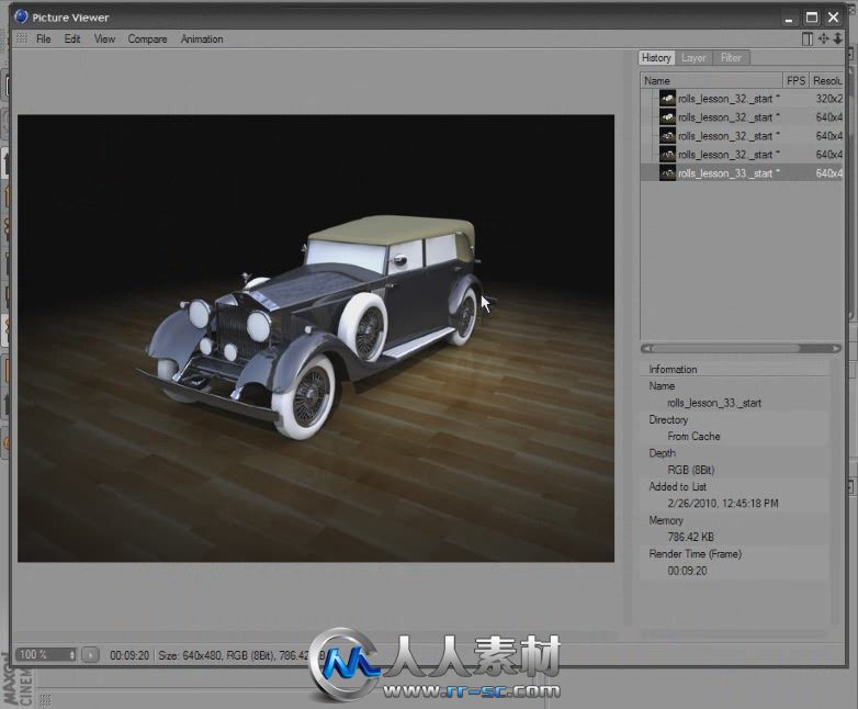 《C4D老爷车建模视频教程》Digital-Tutors Automotive Modeling in CINEMA 4D